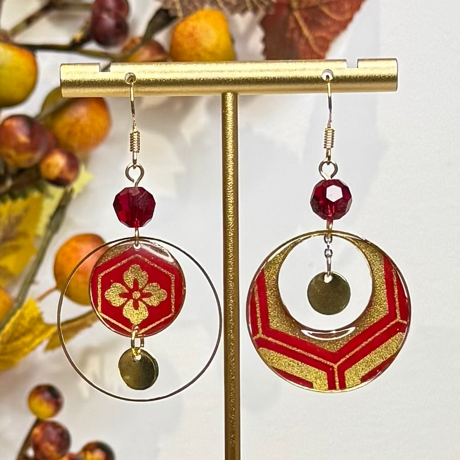 Autumn Collection Yin & Yang series Hook earrings 05