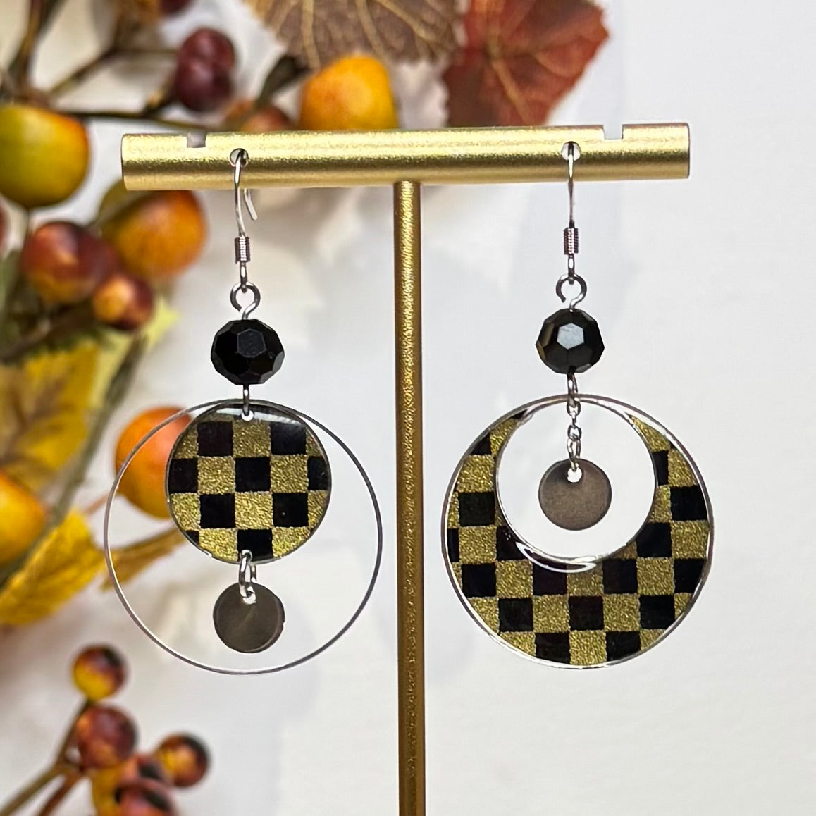 Autumn Collection Yin & Yang series Hook earrings 06