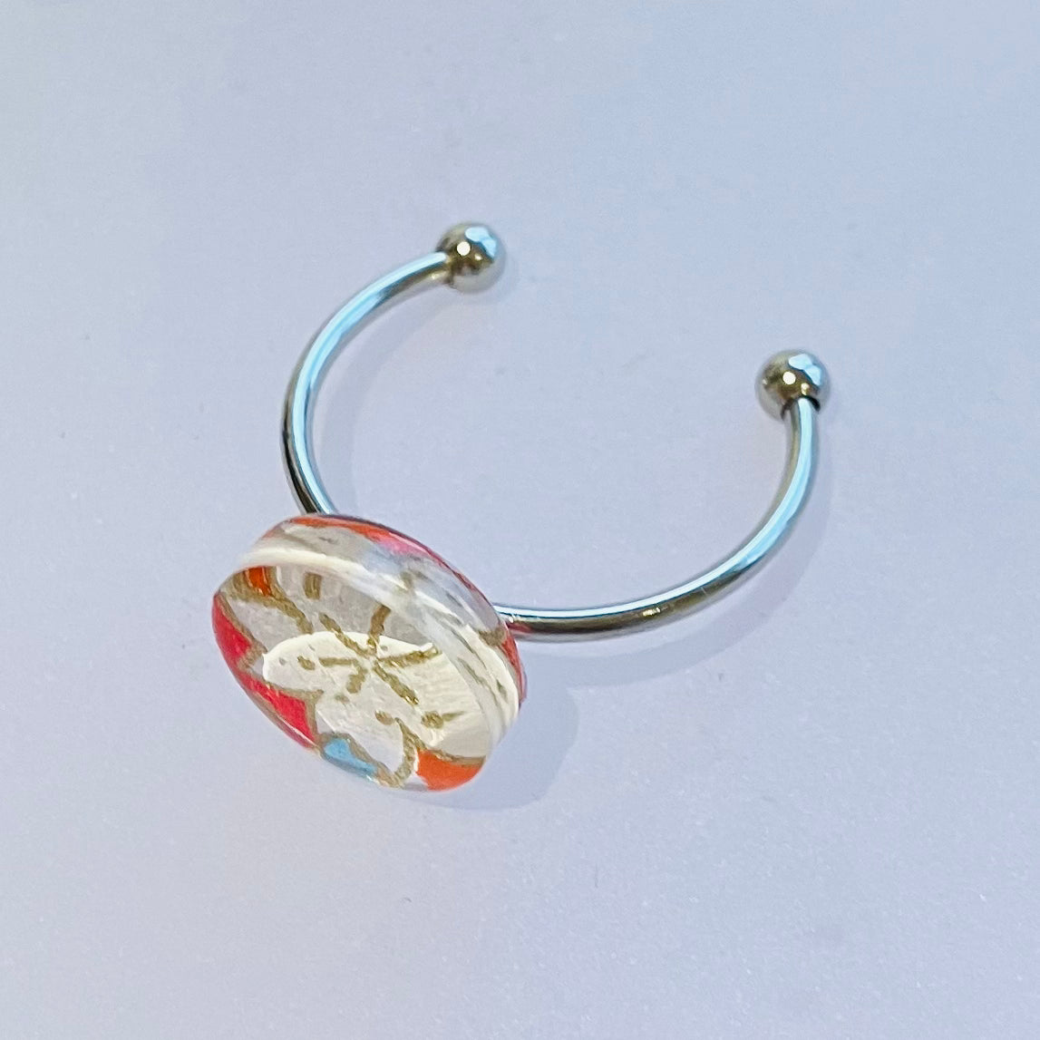 Mini Ring Silver stainless steel 04