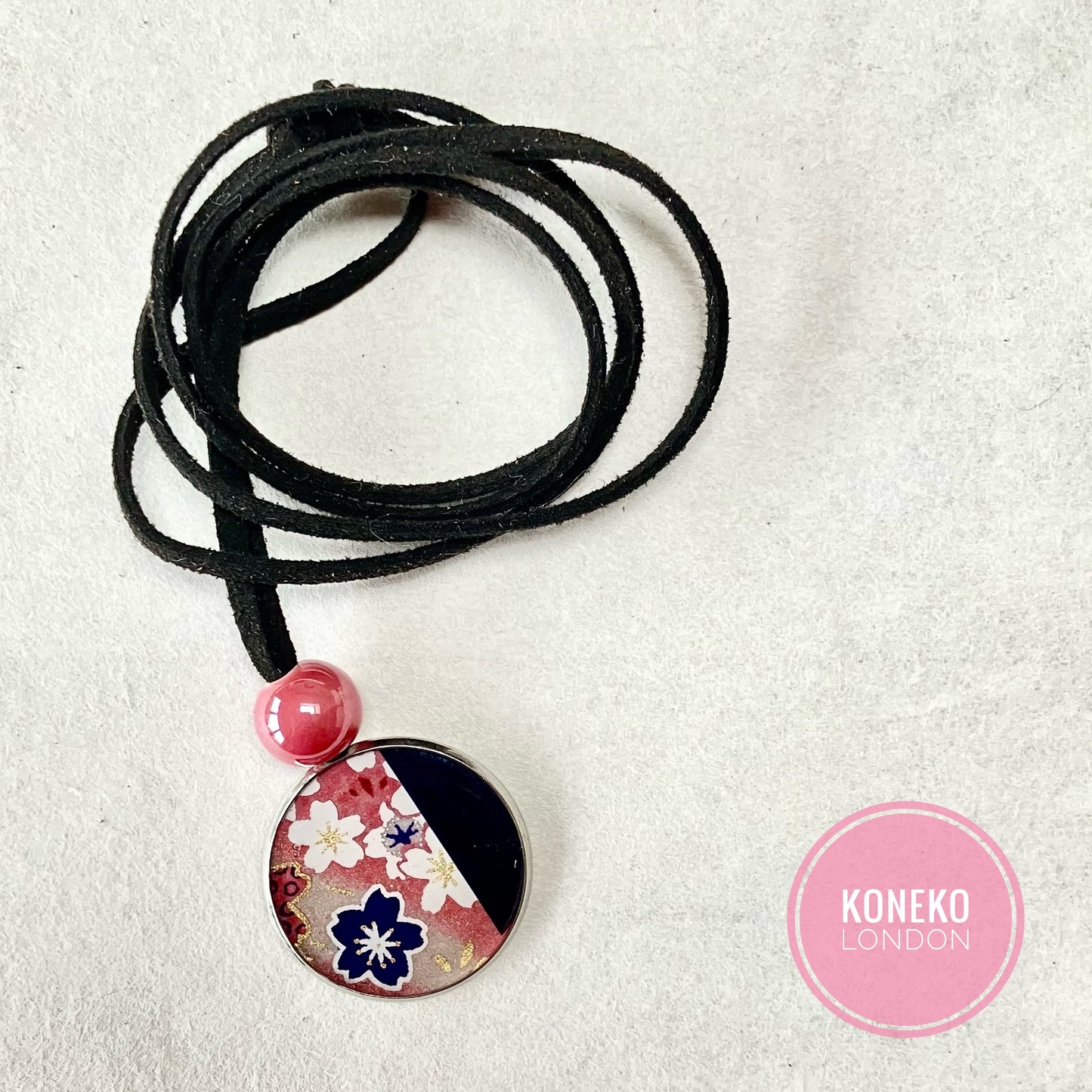 Yuzen Washi Japanese Paper Necklace 04