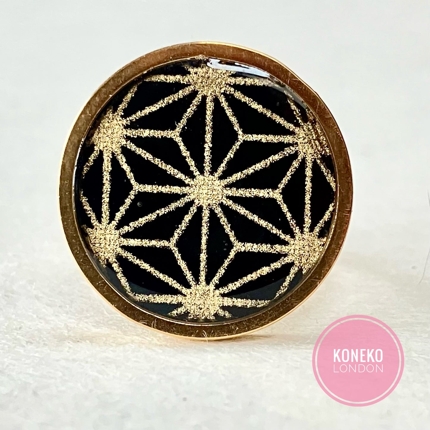 Yuzen Washi Japanese Paper Ring Round Small 04