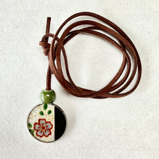 Yuzen Washi Japanese Paper Necklace 02