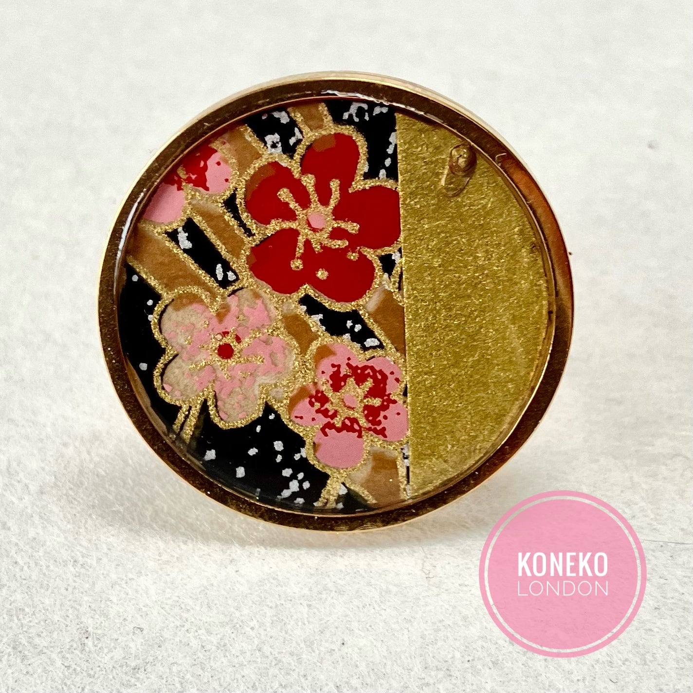 Yuzen Washi Japanese Paper Ring Round Large 01