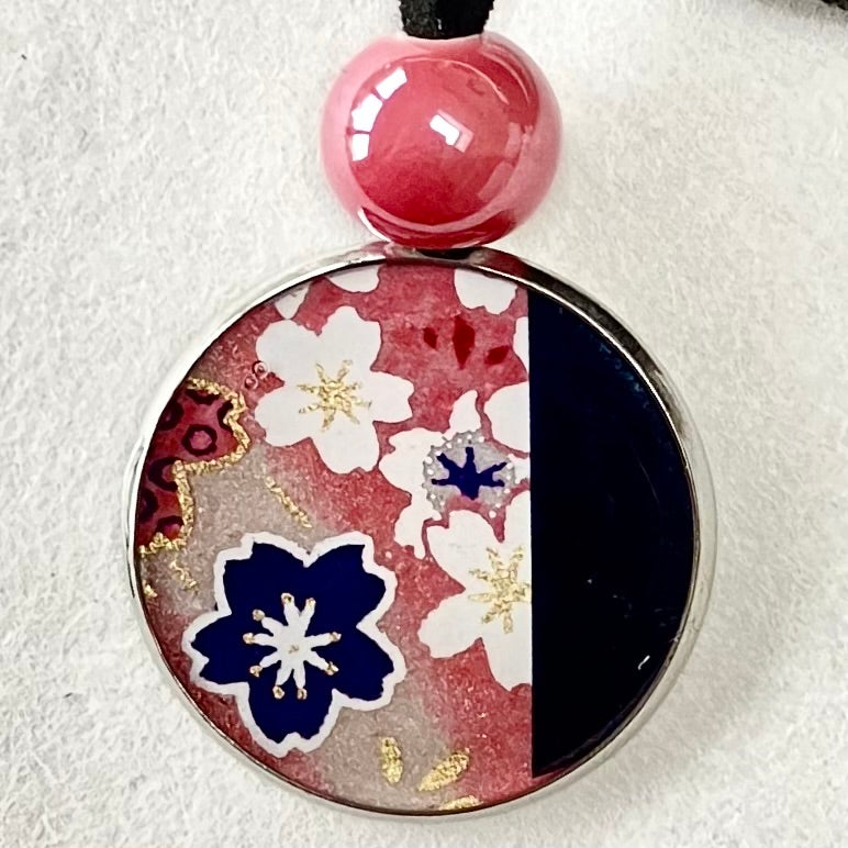 Yuzen Washi Japanese Paper Necklace 04