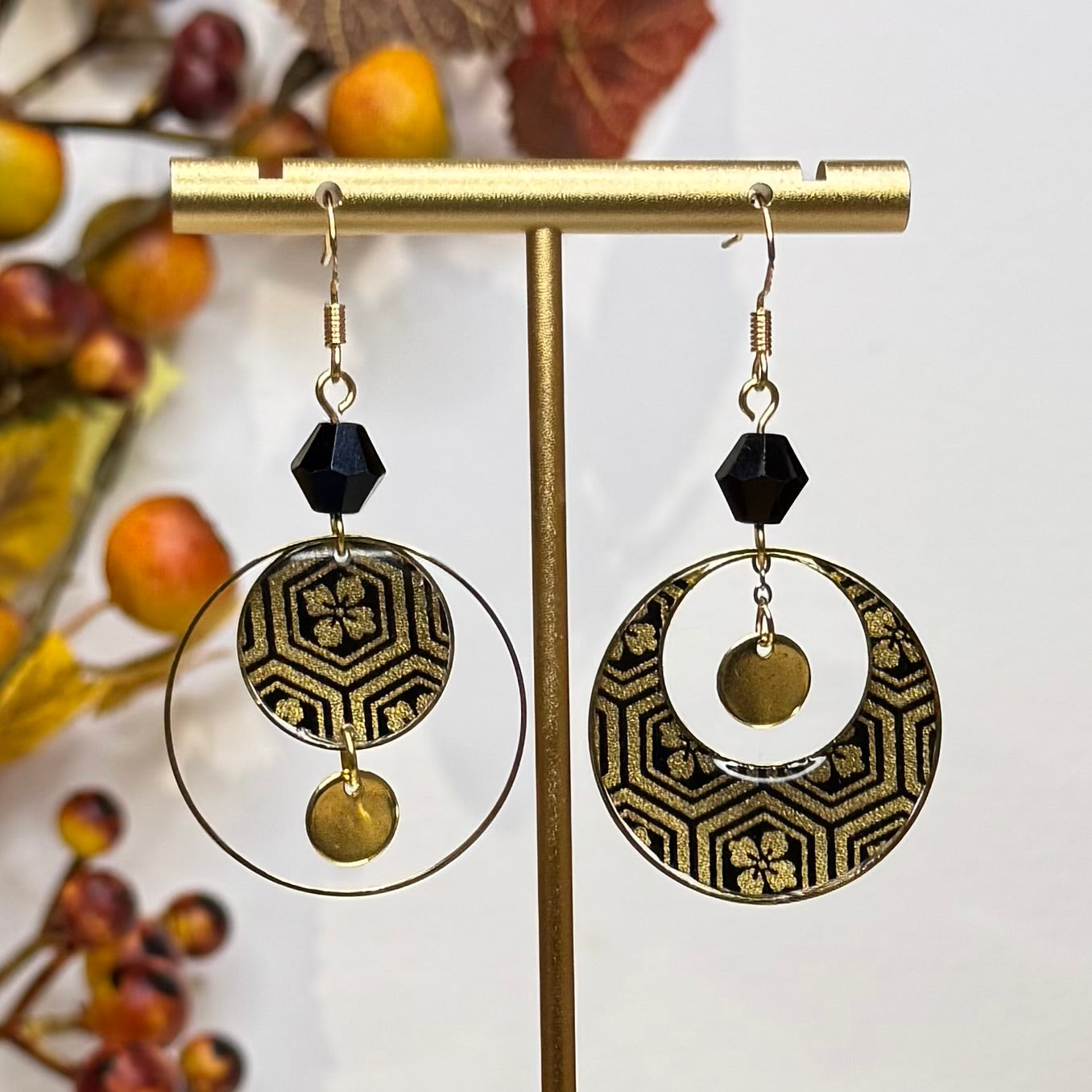 Autumn Collection Yin & Yang series Hook earrings 03