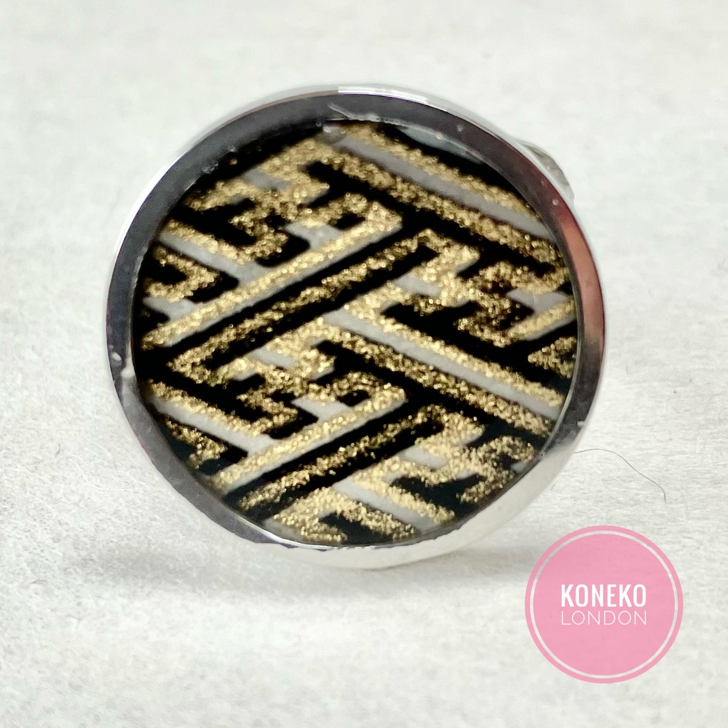 Yuzen Washi Japanese Paper Ring Round Small 01