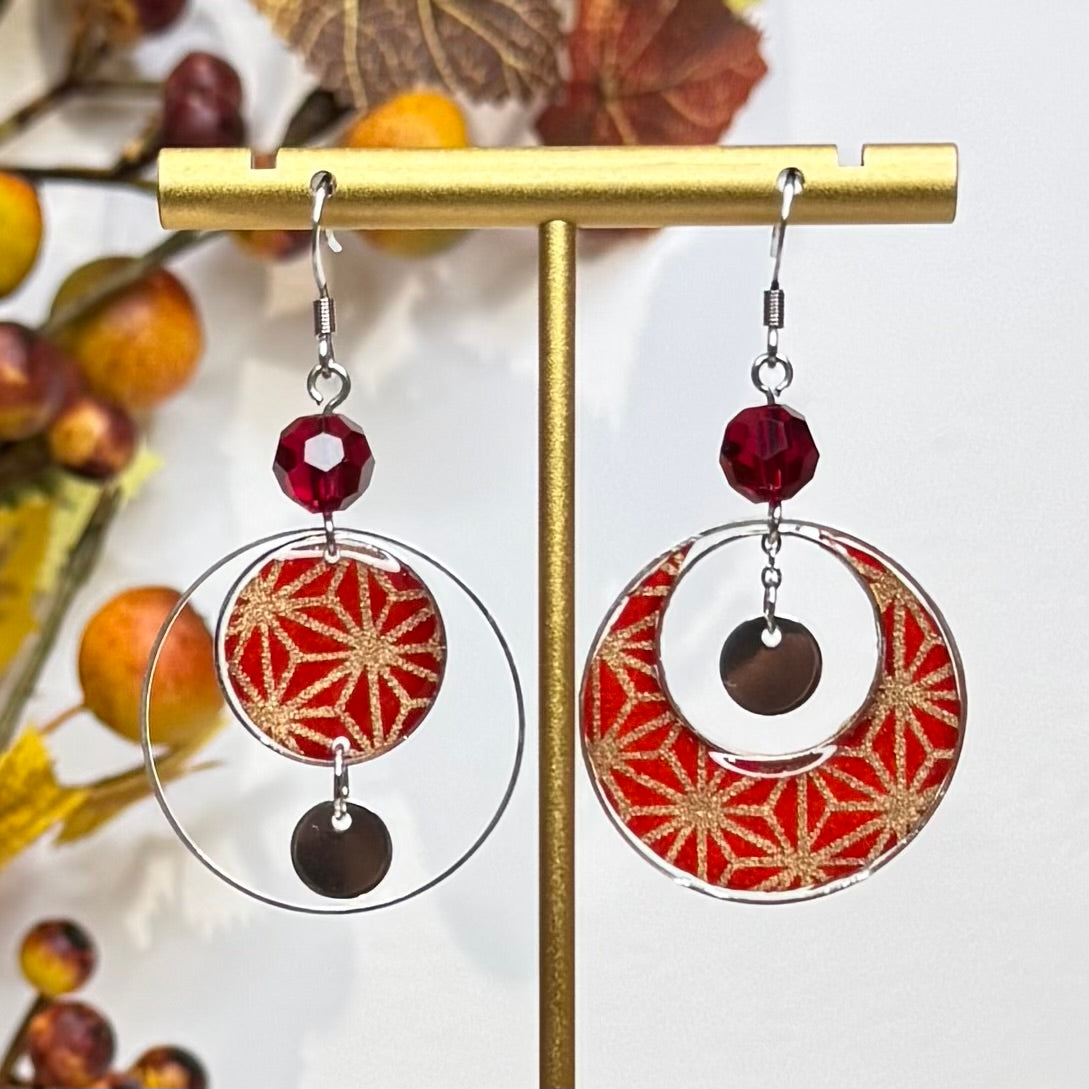 Autumn Collection Yin & Yang series Hook earrings 04
