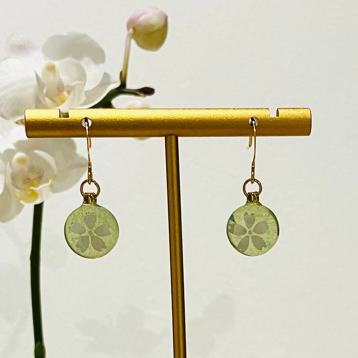 Hook Earrings Gold plated stainless steel small 09