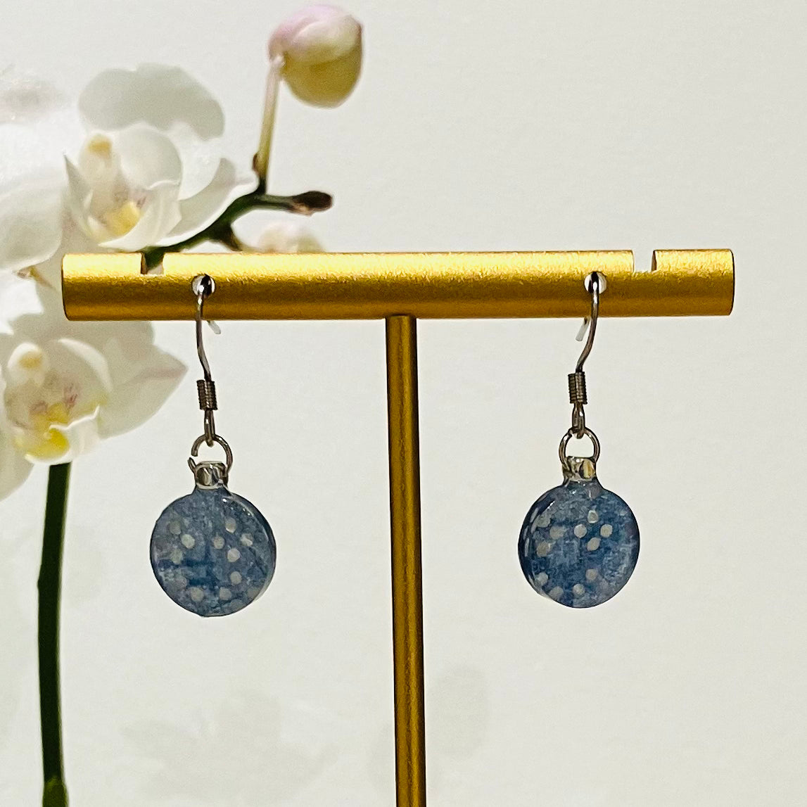 Hook Earrings Silver stainless steel small 09