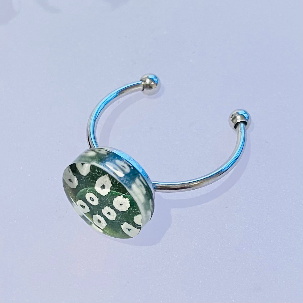 Mini Ring Silver stainless steel 09