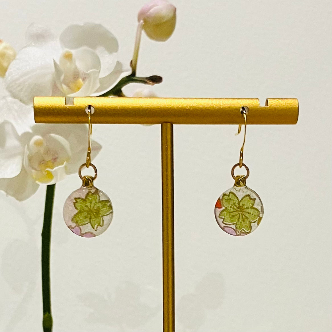 Hook Earrings Gold plated stainless steel small 11