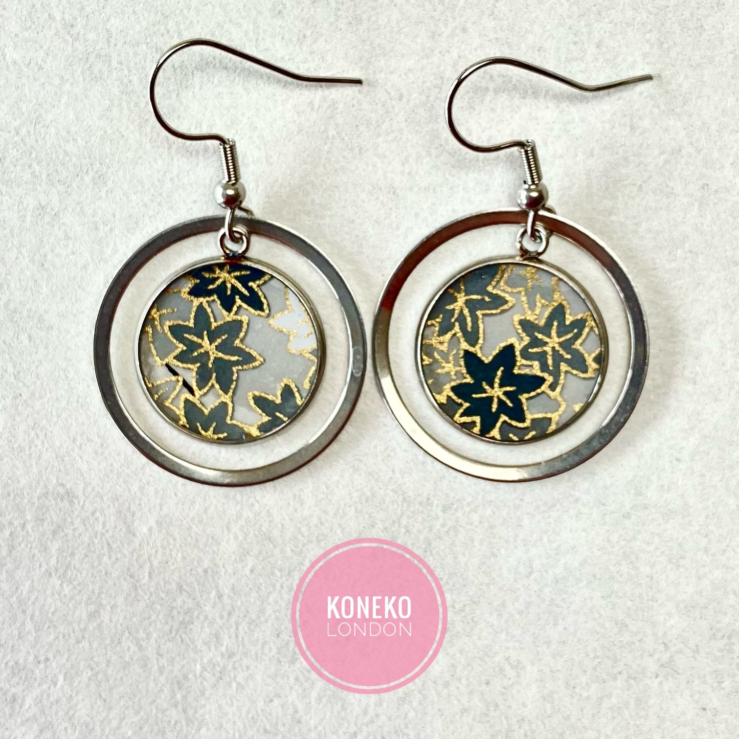 Yuzen Washi Japanese Paper Earrings 02