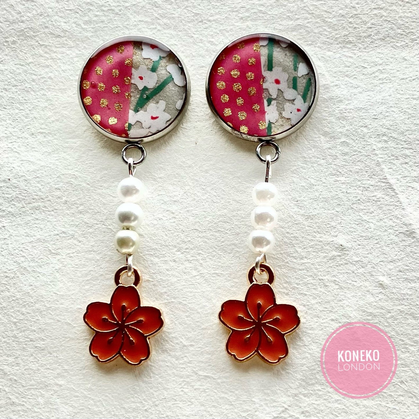 Yuzen Washi Japanese Paper Earrings 18