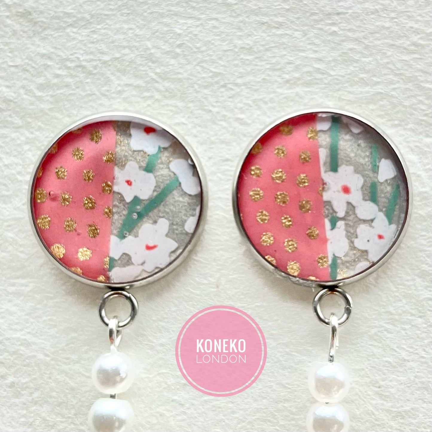 Yuzen Washi Japanese Paper Earrings 18