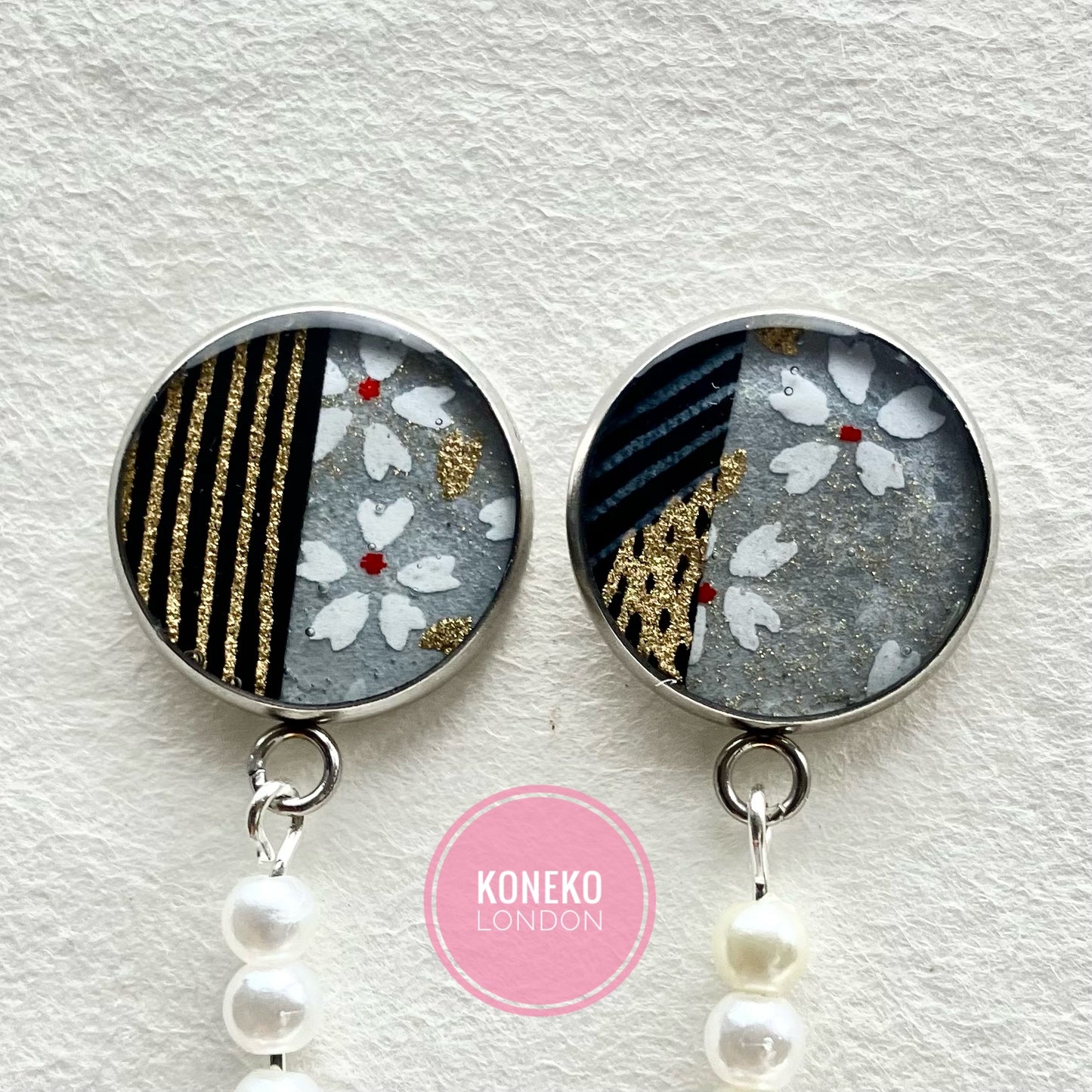 Yuzen Washi Japanese Paper Earrings 15