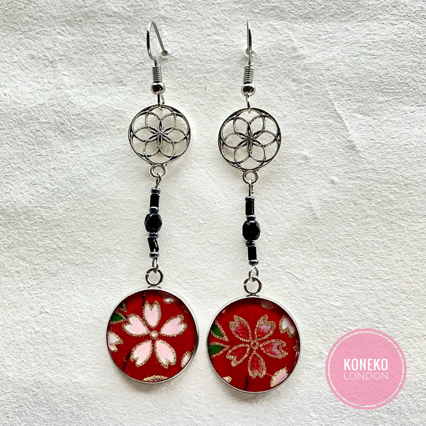 Yuzen Washi Japanese Paper Earrings 14