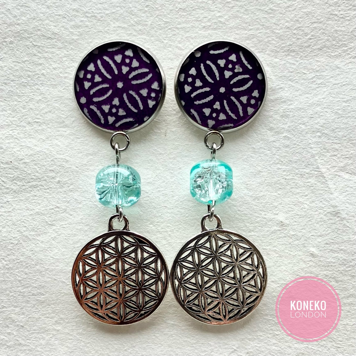 Yuzen Washi Japanese Paper Earrings 11