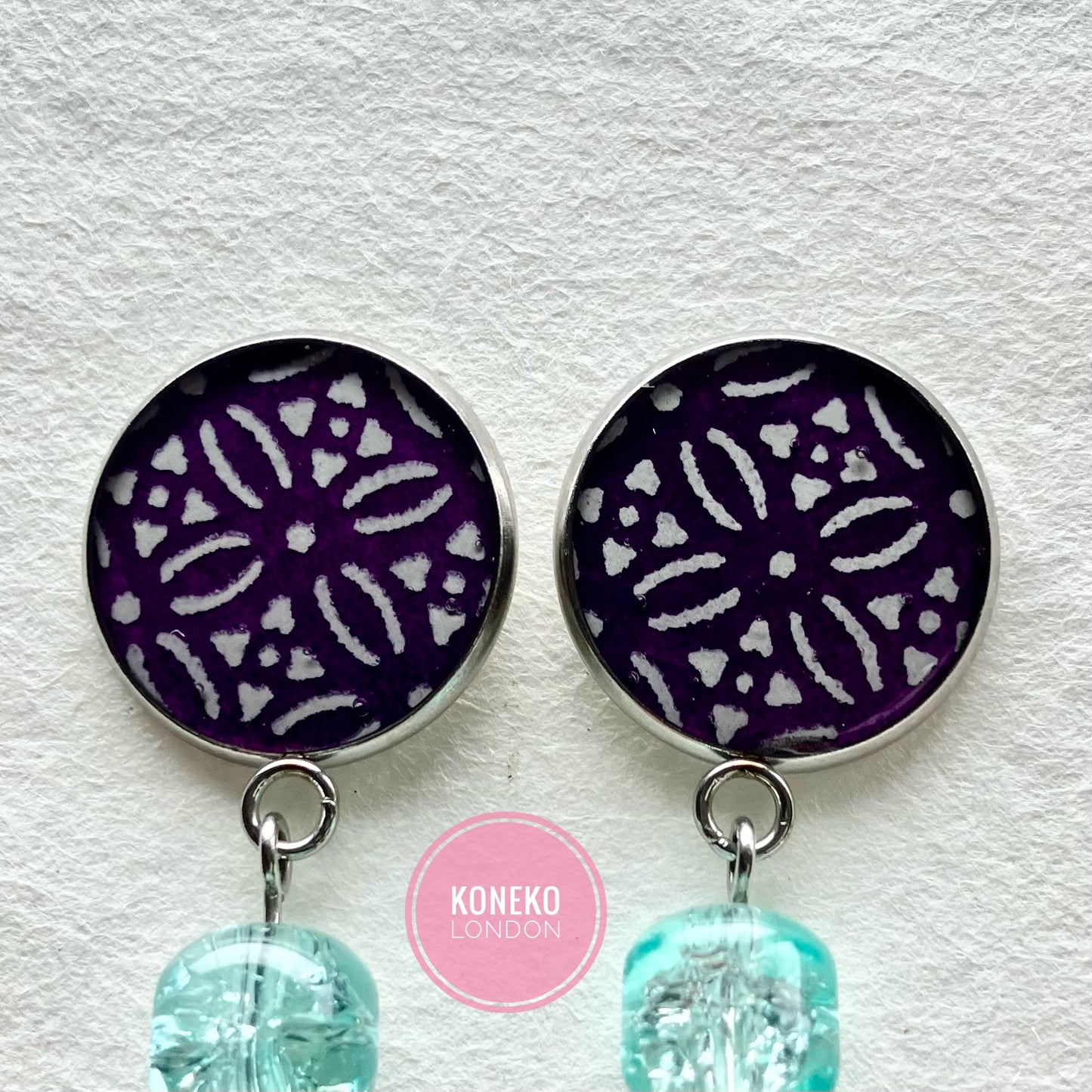 Yuzen Washi Japanese Paper Earrings 11