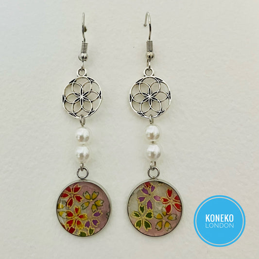 Yuzen Washi Japanese Paper Earrings 28