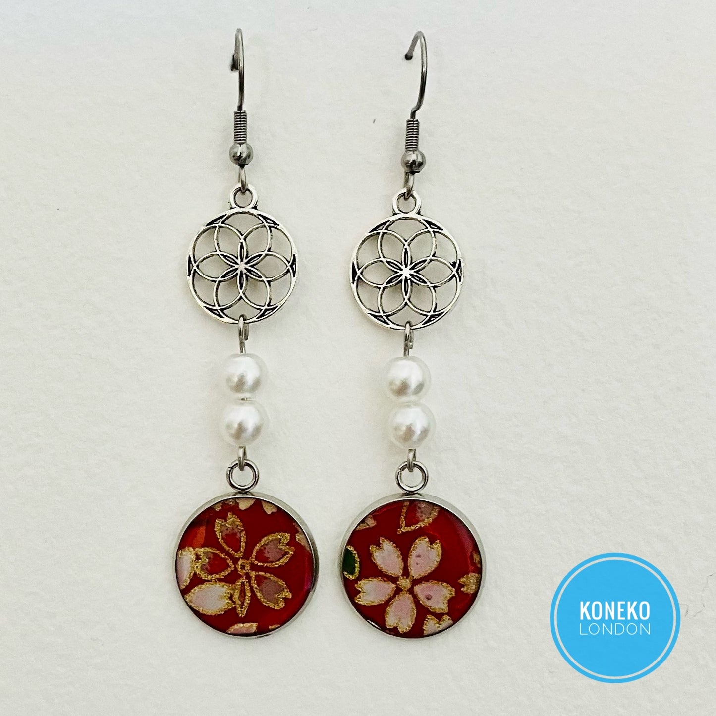 Yuzen Washi Japanese Paper Earrings 25